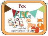 Fox ABCs: Alphabet Header Cards