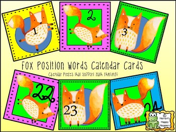 Preview of Calendar Date Cards - Fox Fun