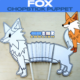 Fox Chopstick Puppet Craft, Mammal, Accordion Puppet (4 pages)