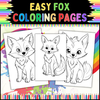 Preview of Fox Coloring Pages: Easy and Detailed Fox Coloring Pages for Kids of All Ages