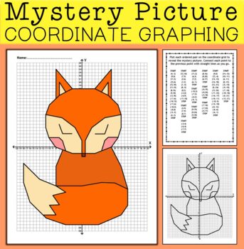 Preview of Fox Coordinate Graphing - Fall Ordered Pairs Mystery Picture - First Day Of Fall