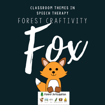 Preview of Fox Craft Woodland Forest Animals Winter Speech Therapy