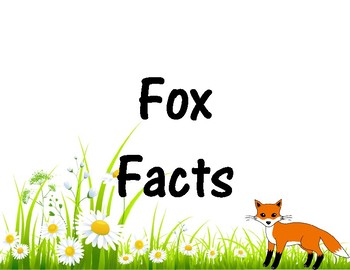 Preview of Fox Facts FREEBIE