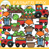 Fox Vegetable Garden Farmer Clip Art