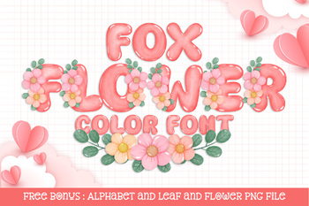 Preview of Fox Flower Color Font