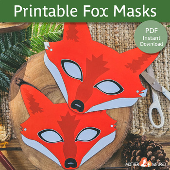 Fox Mask, Fox Mask for Kids, Fox Mask for Adults