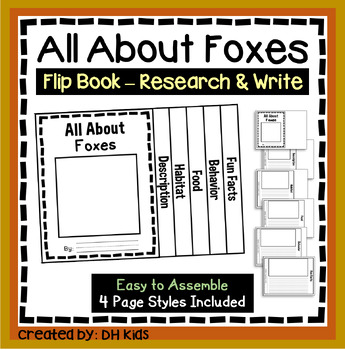 Preview of Fox Report, Science Flip Book Research Project, Fox Animal Activity