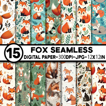 Preview of Fox Seamless Digital Papers