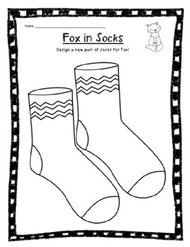 fox in socks writing prompt
