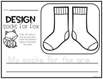 Fox in Socks Colorful Emergent Reader by Angela Salyer | TpT