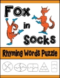 Fox in Socks Rhyming Words Puzzles Craft Activities