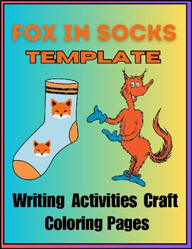 Preview of Fox in socks Template Writing Activities Craft Coloring Pages