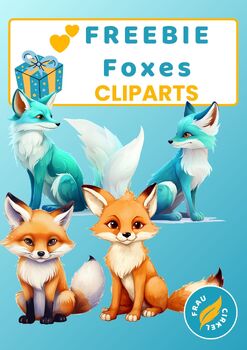 Preview of Foxes Cliparts Freebie