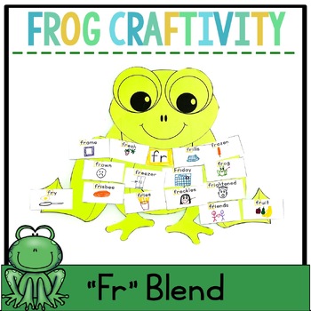 Preview of Fr Blend Word Work Frog Craft and Activity