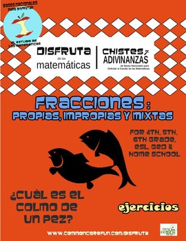 Preview of Fracciones - propias, impropias o mixtas - Spanish only