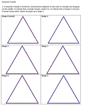 Preview of Fractals and Exponents - Sierpinski Triangle and Carpet