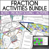 Operations With Fractions Coloring Sheets, Fraction Notes 