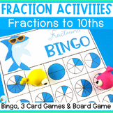 Fraction Games 3rd Grade - Fraction Bingo Game, Fraction C