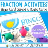 Fraction Games for Second Grade (Australian Curriculum)