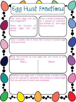 Preview of Easter Fraction Activity