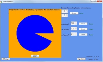 Preview of Fraction Addition Game: A Computer Game Teaching Adding Fractions