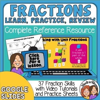 Preview of Fraction Anchor Chart, Comparing fractions, Mixed numbers and improper fractions