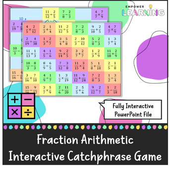 Preview of Fraction Arithmetic - Interactive Catchphrase Game