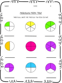 Preview of Fraction Assessment