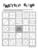 Fractions/Equal Shares BINGO (customizable/fillable halves