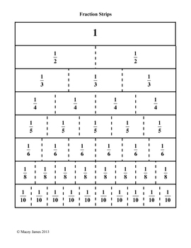 Fraction Bars By Macey James 