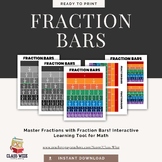 Fraction Bars Anchor Chart Interactive Posters, Black and 