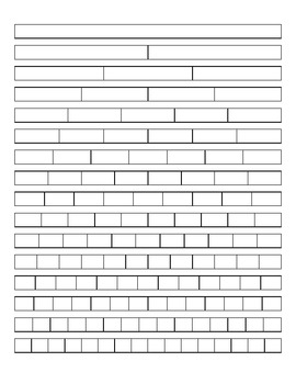 Preview of Fraction Bars - Blank Reference Tool