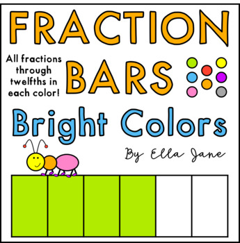Preview of Fraction Bars Clipart in Bright Colors