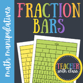 Fraction Bars | Math Manipulatives | PDF | Printable