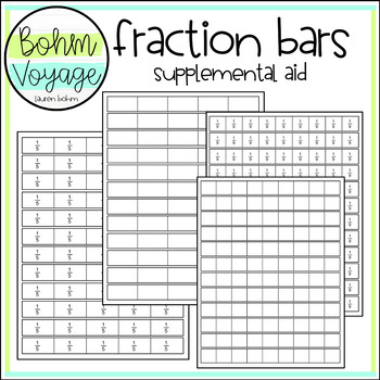 Preview of Fraction Bars - Math Supplemental Aid 