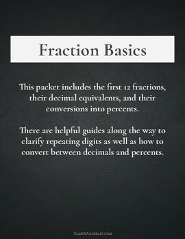 Preview of Fraction Basics