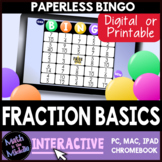 Fraction Basics Interactive Digital Bingo Game - Distance 