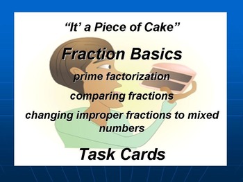 Preview of Fraction Basics Task Cards