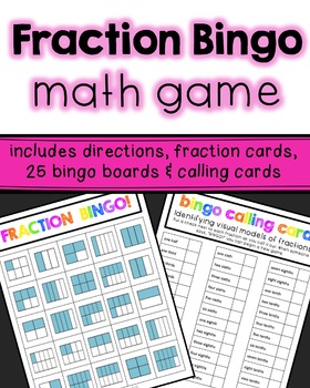 Fraction Bingo Game by The Captivating Classroom | TPT