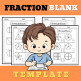 Fraction Blank Template | Coloring and Writing.