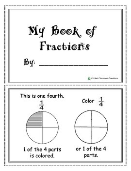 Preview of Fraction Booklet for Primary Grades
