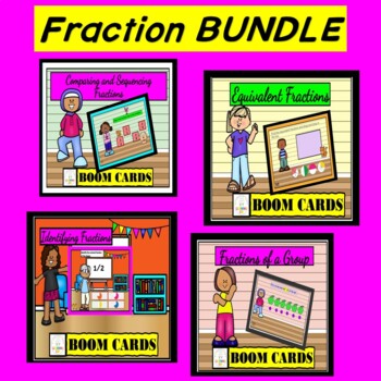 Preview of Fraction Boom Card Bundle