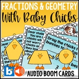 Easter Fractions Boom Cards 2D Shapes with Audio 3.6B 4.6A