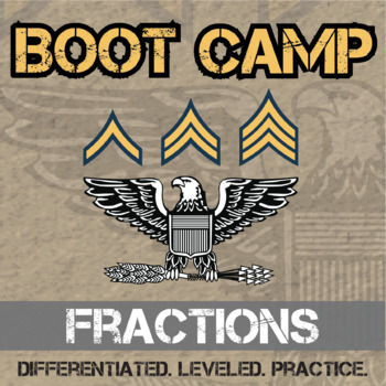 Preview of Fraction Boot Camp - Printable & Digital Differentiated Practice Activity Sets