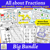Fraction Bundle - Games Worksheets & Activities for Small 