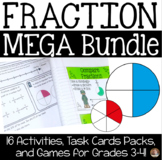 Fraction MEGA Bundle | Flip Book, Task Cards, Games, and A