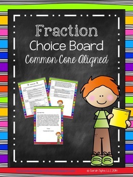 Preview of Fraction Choice Board (Common Core Aligned)