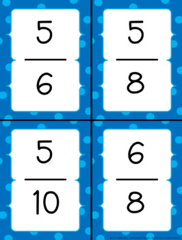 Fraction Cards Center Activities Practice Comparing And