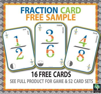 Preview of Equivalent Fraction Matching Game with visuals (Freebie)