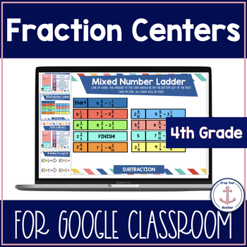 Preview of Fraction Games 4th Grade  Digital Google Classroom